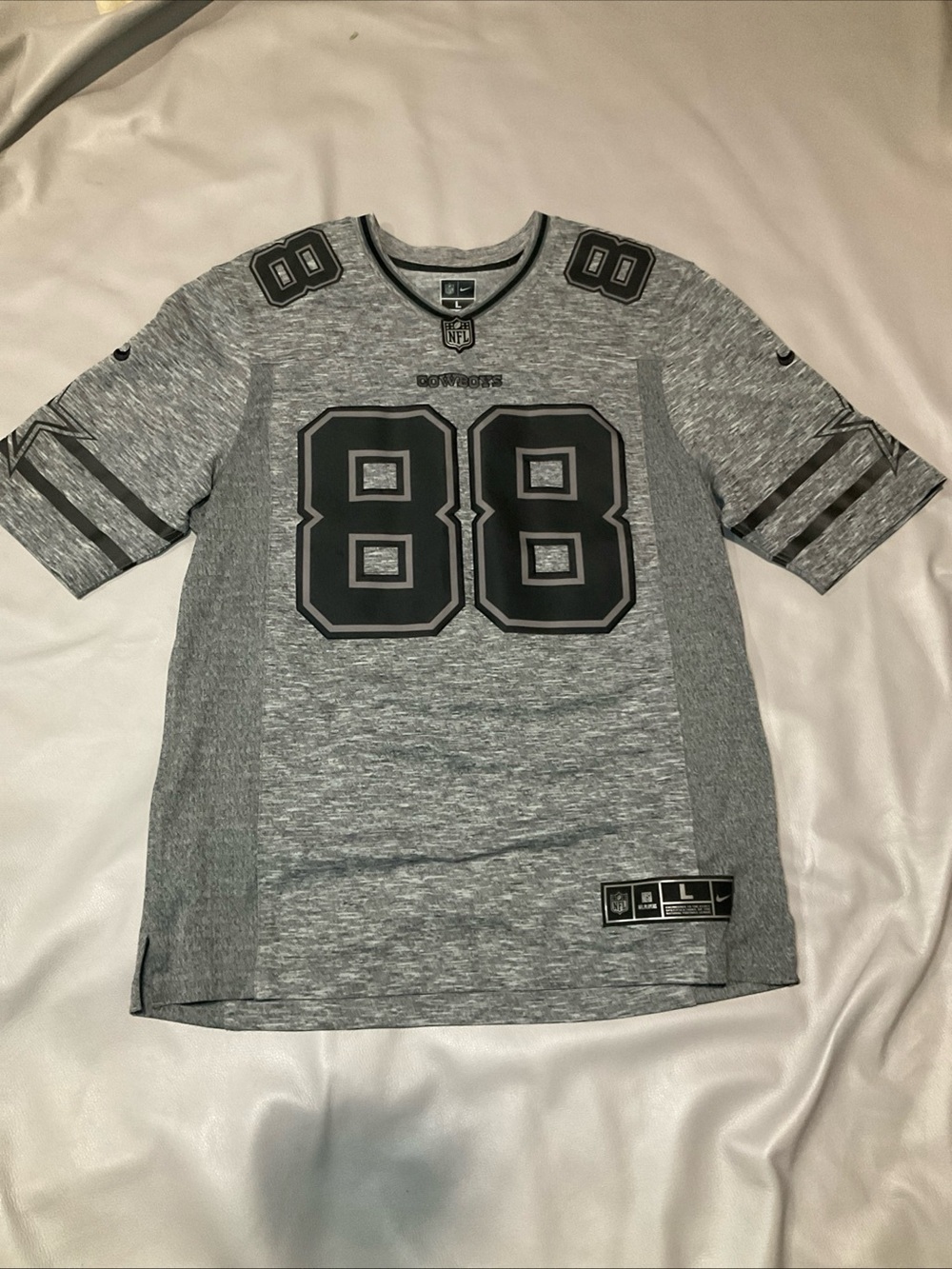 Nike Men’s Heather Gray #88 Football Jersey